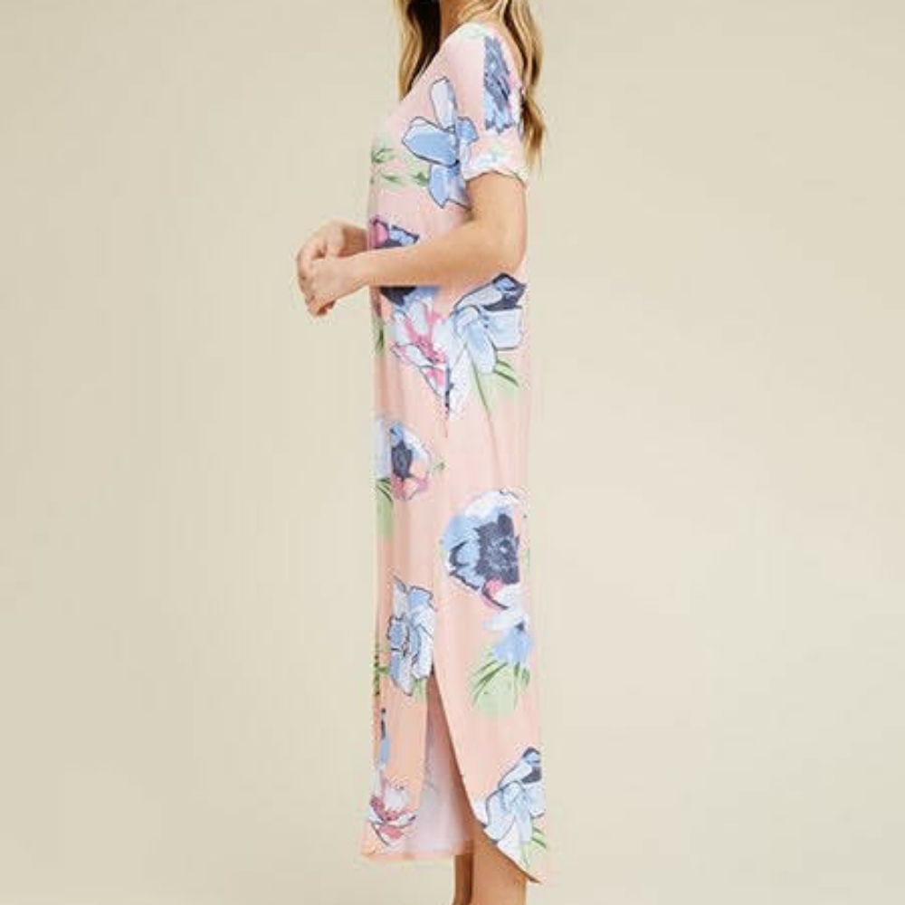 Flowered Dress With Pockets - Picture 2 of 6